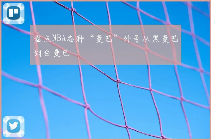 盘点NBA各种“曼巴”外号从黑曼巴到白曼巴